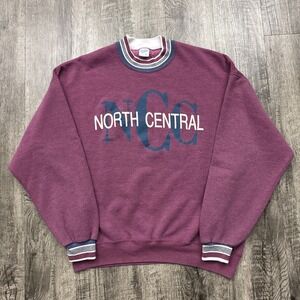 Vintage 90s North Central College Ringer Style Sweatshirt Velva Sheen XL